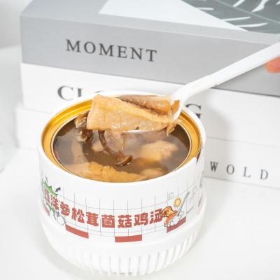 Sopa de cogumelos instantâneos de frango com nutrição de ginseng americano