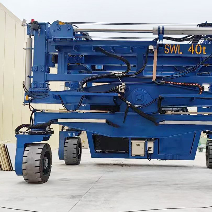 Zehua Straddle Carrier Price Crane Rubber Buffer Rubber Tire 40ton Heavy Duty 20ft/40ft/45ft Container Gantry Crane