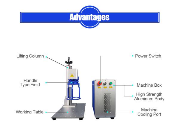 Handheld Fiber Laser Marking Machine For Metal Stainless Steel Iron/Aluminum/Copper/Brass