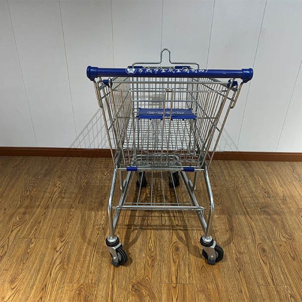 100L German type Grocery store Rolling Trolley ISO9001 Metal Shopping Trolley

