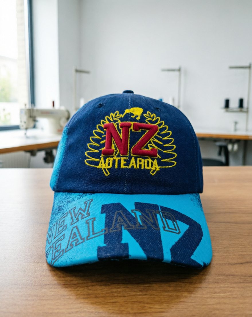 Metallic Foil Print Baseball Cap Gold Silver Holographic Six Panel Custom Logo Design