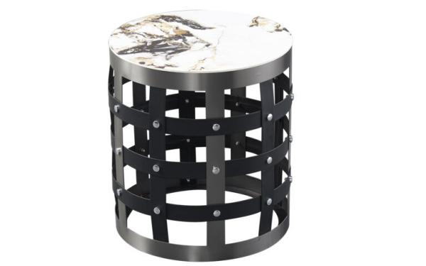 Gridline Marble Ceramic Coffee Table 400mm Height Contemporary Luxury
