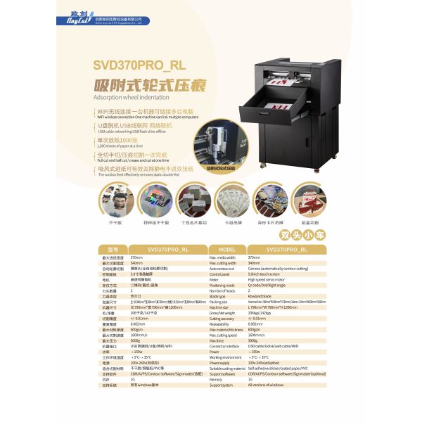 Double Heads Adsorption Wheel Indentation Full and Crease Cut Large Format Die Cutting Machine