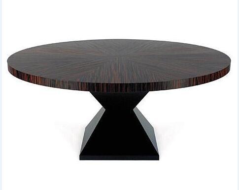 Round / Square Solid Oak Dining Table , Custom Round Pedestal Dining Table