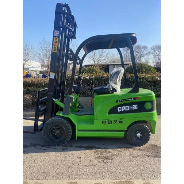 1 Ton Electric Forklift with Solid Front Tyres and Hydraulic Steering for Warehouse