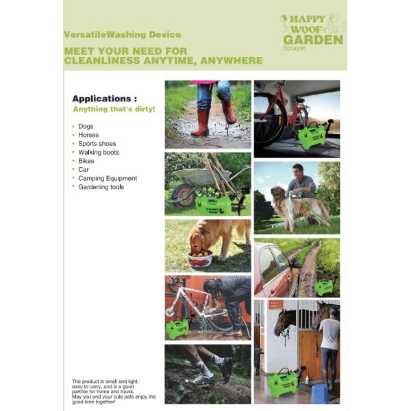 Animal doméstico de limpieza compacto que baña la estación portátil del lavado del animal doméstico del peso ligero del rociador