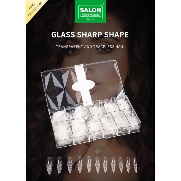Nail Tips Set Clear Full Cover Fake Nails 500PCS/Box Acrylic Artificial Fingernails Sharp Shape False Nail Tips