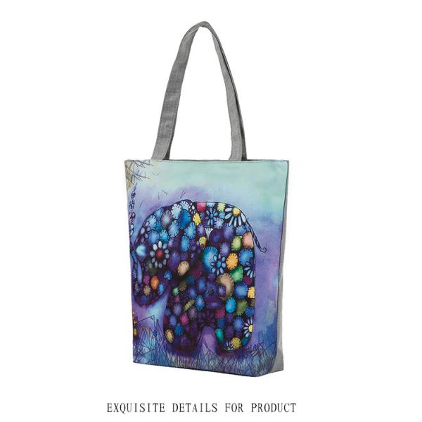 New little girl elephant female tourist attractions printing Ms. shoulder portable canvas