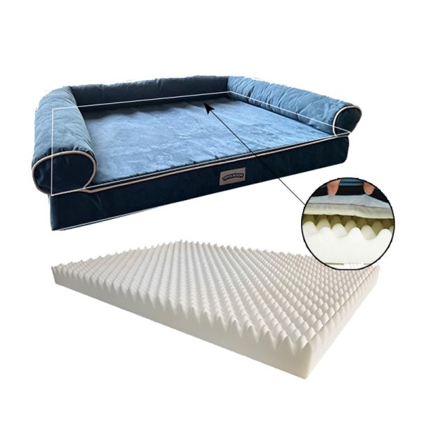Egg Crate Memory Foam Pet Bed Cushion High Resilience Wave Memory Foam Dog Bed