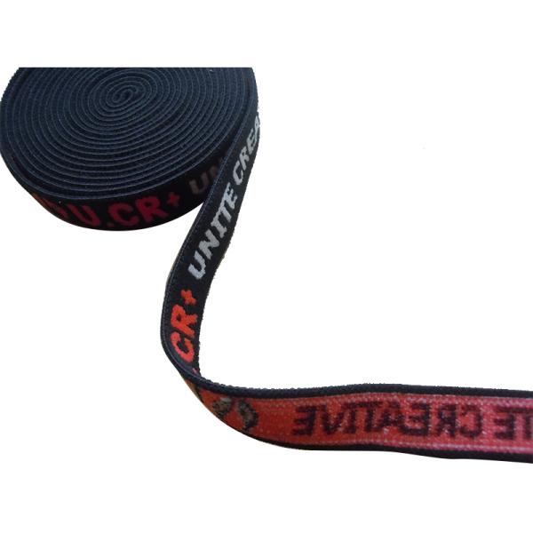 Nylon / Polyester / Cotton Soft Underwear Jacquard Elastic Waistband Reflective Tape