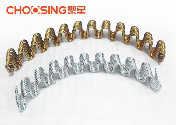 3.4mm Zinc Plating Zig Zag Chair Springs , Upholstery Tension Springs Silver 20 Length