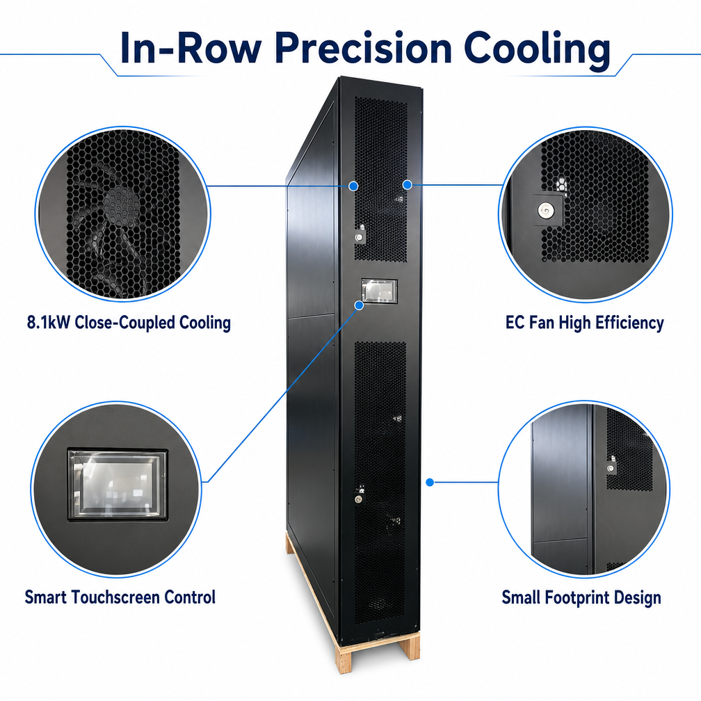 Low Temperature Adaptable Air Cooled In Row Precision Air Conditioner For Northern Outdoor Cabinet Cluster