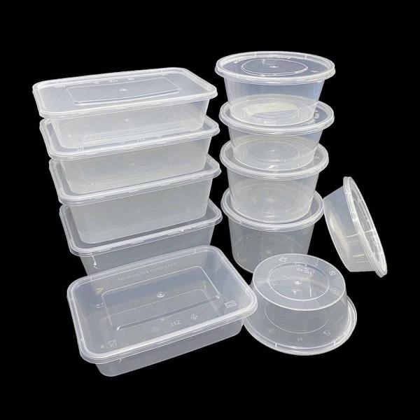 PP Disposable Packing Bento Box, Freezer Microwavable Plastic Container With Lid Eco Food Packaging Boxes Biodegradable