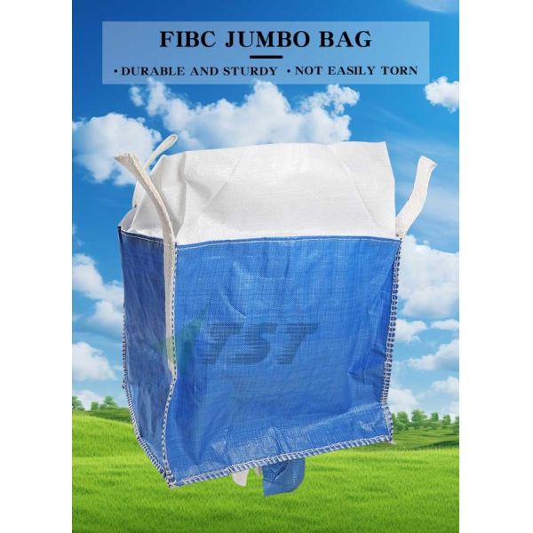 100% Virgin PP FIBC Jumbo Bag Open Top Skirt Filling Discharge Spout