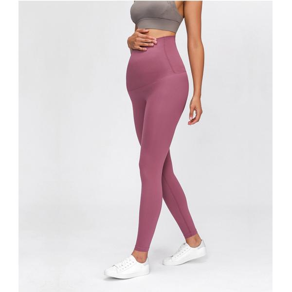 High Stretch Pregnant Women Yoga Pants Nylon Wrapped Maternity Workout Leggings