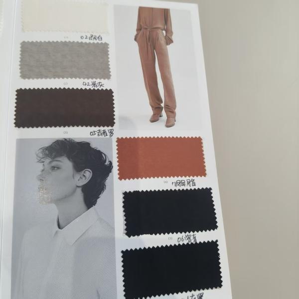 114GSM Tejido para ropa de poliéster 85% poliéster 15% cobre amoníaco Tejido para uso casual