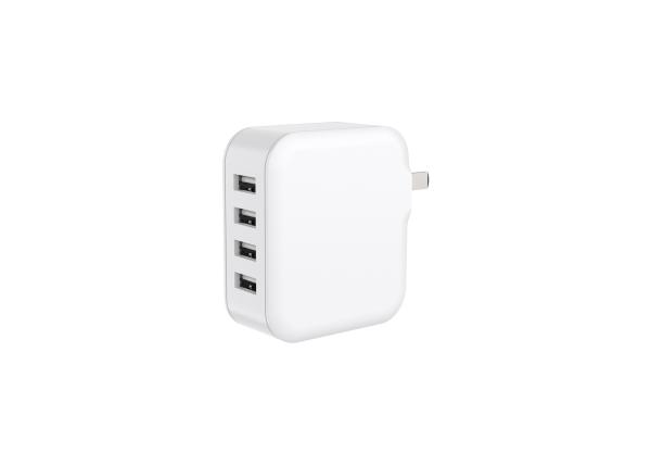 6.2A CN Plug Charger , SZTY 4 Port USB Charger Plug Auto Shut Down