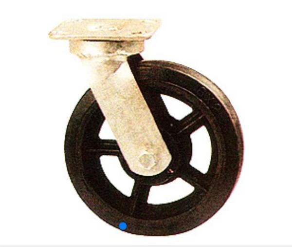 6 Inch Rubber Caster Wheels 1200 Pound Heavy Duty Rubber Castors