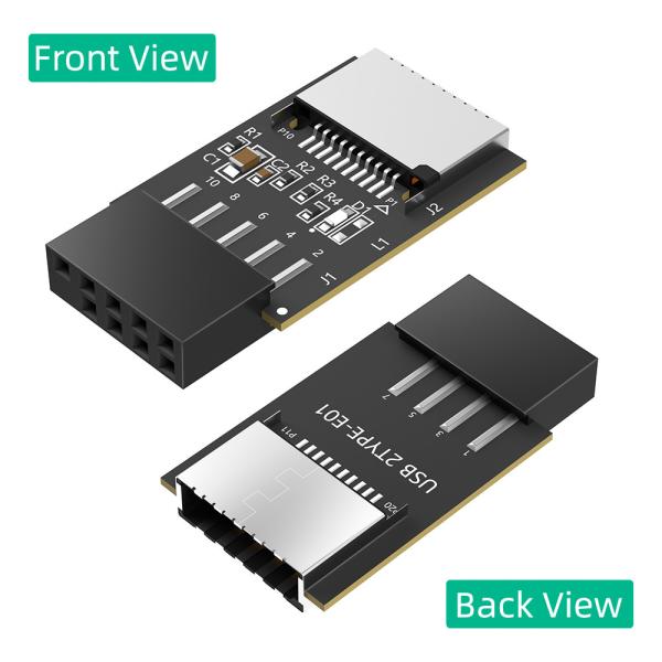 USB 2.0 9pin Type E Adapter 5V Front Panel Header To Adapter LED