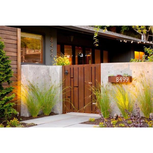 Лазер сада виллы отрезал дверь стальных ворот Corten одиночную с ручкой и замком