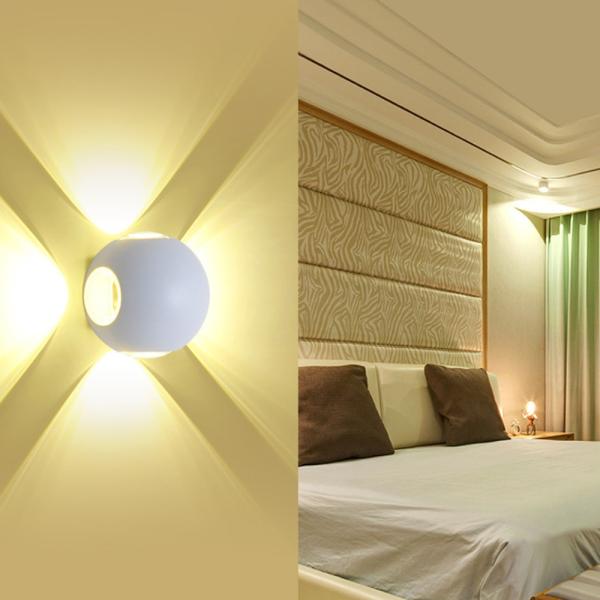 led waterproof indoor outdoor wall light Round four-sided illumination Surface Wall Light(WH-RC-11)