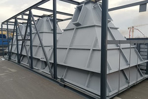 Recolector de polvo estructura principal descarga de polvo de la cáscara fabricación de acero a medida