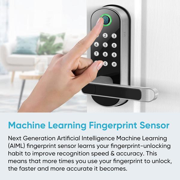 Glomarket Smart Home Security Digital Lock Tuya Wifi Keyless Fingerprint Biometric Intelligent Door Lock