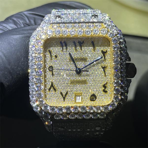 Busto de Moissanite abaixo do tipo luxuoso Diamond Studded Watch In Japan do relógio