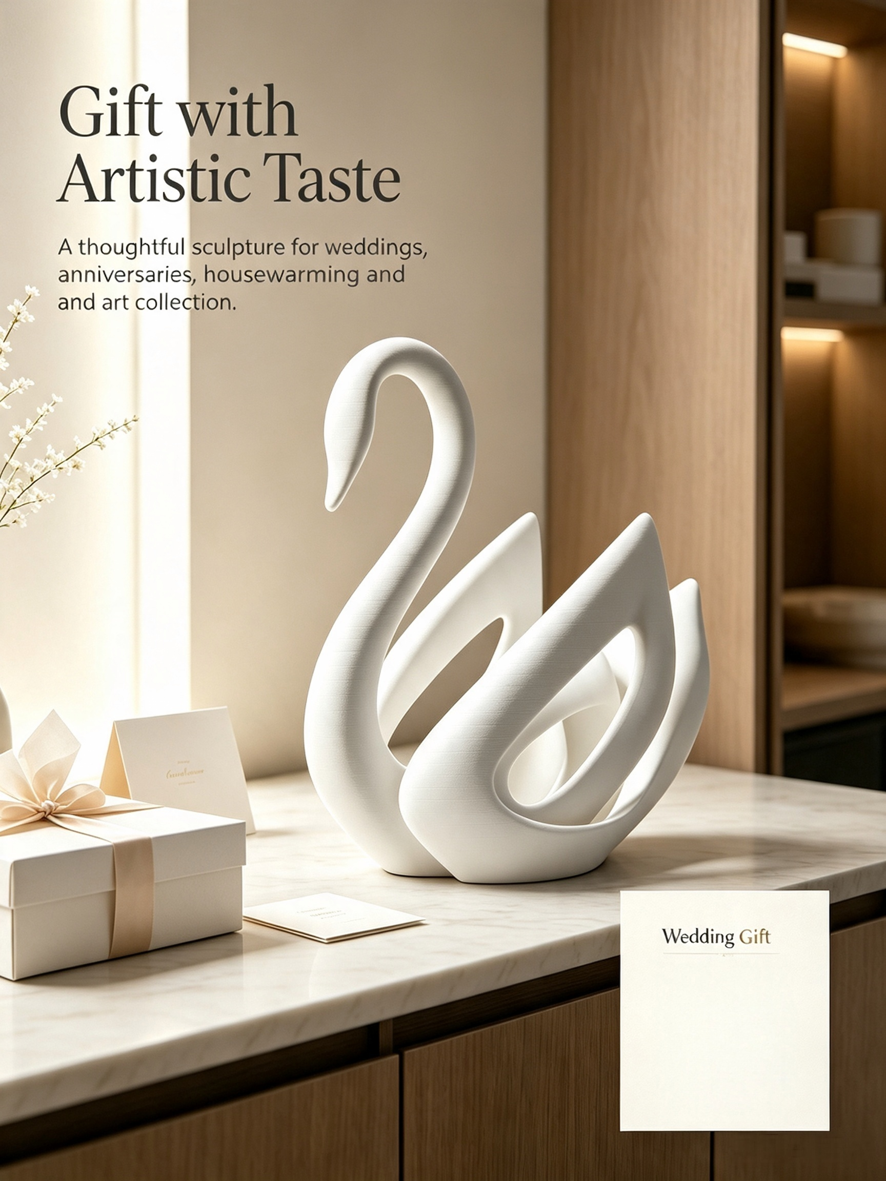 Polishing Painting 3d Art Prints Smooth Hollow Waterfowl Shaped Sculpture