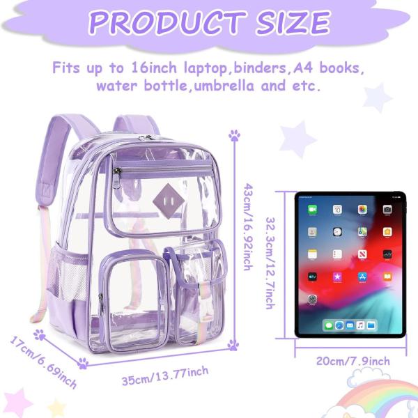 Wholesale Clear Travel Backpack For School Superior PVC Transparent Bookbag For Girls Boys Through School Backpack for men womens Student Backpack