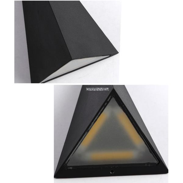 9W Triangle Waterproof LED Wall Mounted Light For Interior Exterior Usage