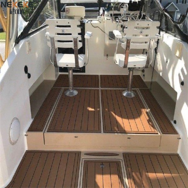 2000 Carolina Classic 25 Fishing Boat Cockpit Floor Mat EVA Faux Teak Marine Decking Pad
