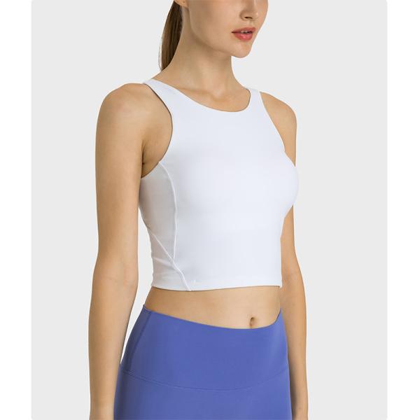 Outerwear Training Running Sports Bra High Neck Female Yoga Vest With Pad
