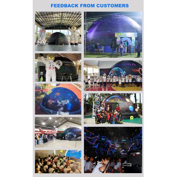 4m Dôme gonflable du planétarium Tente de cinéma portable École projection Dôme gonflable du planétarium avec souffleur de l'air Tapis de sol