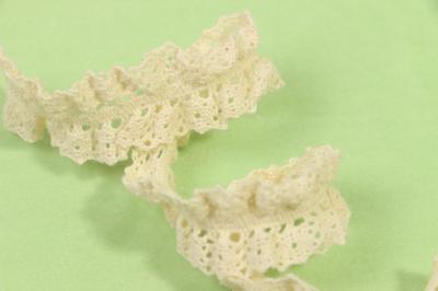 Stretchable Crochet Lace Edging For Shawl , Geometric Crochet Lace Ribbon