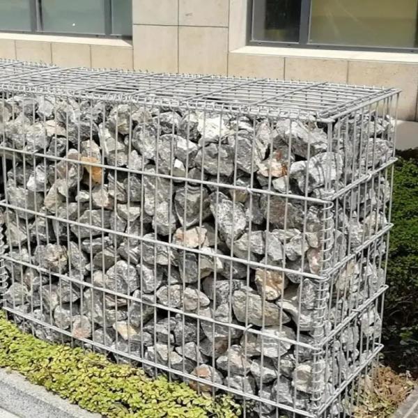 2x1x1m Gabion Cage HDG Wire Mesh 8*10cm Gabion Box Retaining Wall Gabion Basket Barrier PVC Coated Erosion Control
