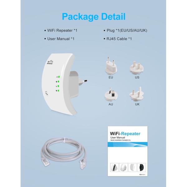 Repetidor Wi-Fi sem fio Kp300W Reforço de sinal móvel de 300 Mbps Melhora a sua conexão
