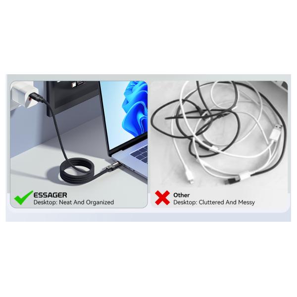 ES-X55 Series Magnetic Absorption Quick Charge Cable USB C To Type C Cable 100W 240W 1m