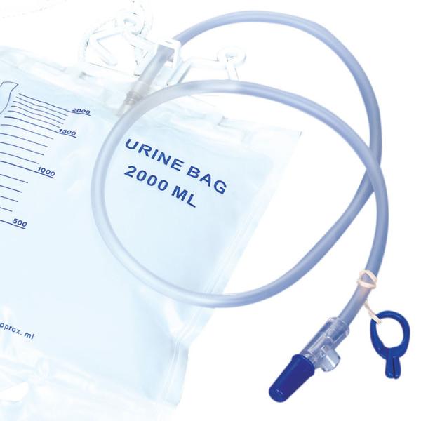 2000ml PVC Material Adult Luxury Urine Bag Urinary Drainage Bag Urine Collection Bag With Single Reversal Valve