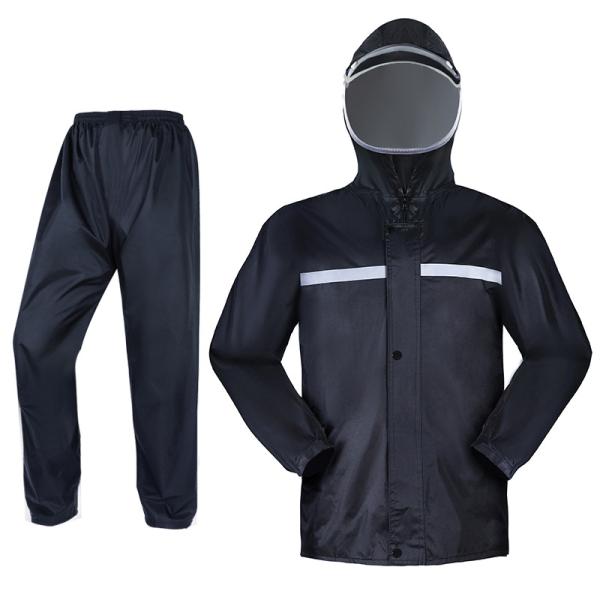 Upgrade your rain protection Adult raincoat set with custom logo and reflective print