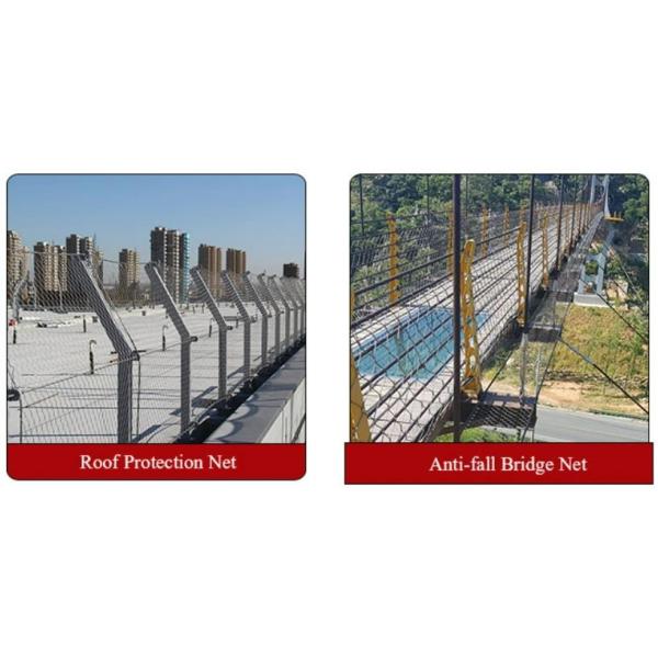 316L Construction Rope Mesh Netting Lightweight Tensile Stainless Steel Safety Rope Net