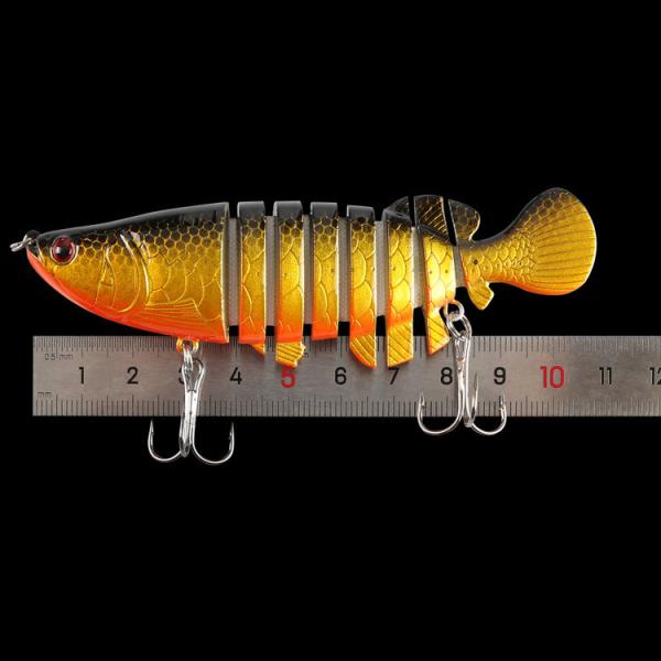 13 couleurs 10,5 cm/18,6 g 3D yeux appât pour poisson-dragon immergé huit appât de pêche multi-articulé