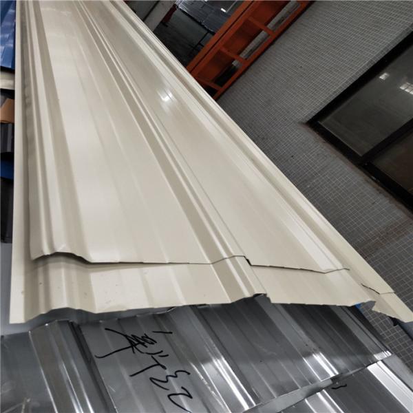 820mm ivory white corrugated sheet 0.376mm thickness for roof tile