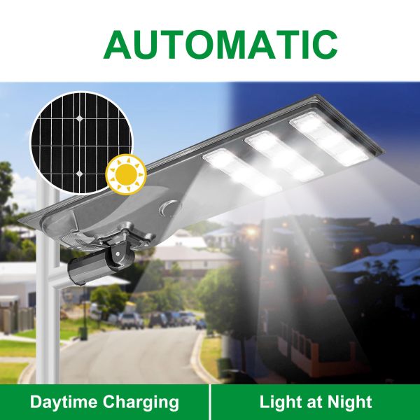 Solar Street Lights Designed for Outdoor Solar Powered Ultra Bright LED IP65 Waterproof Dustproof with Manual Control and Certified