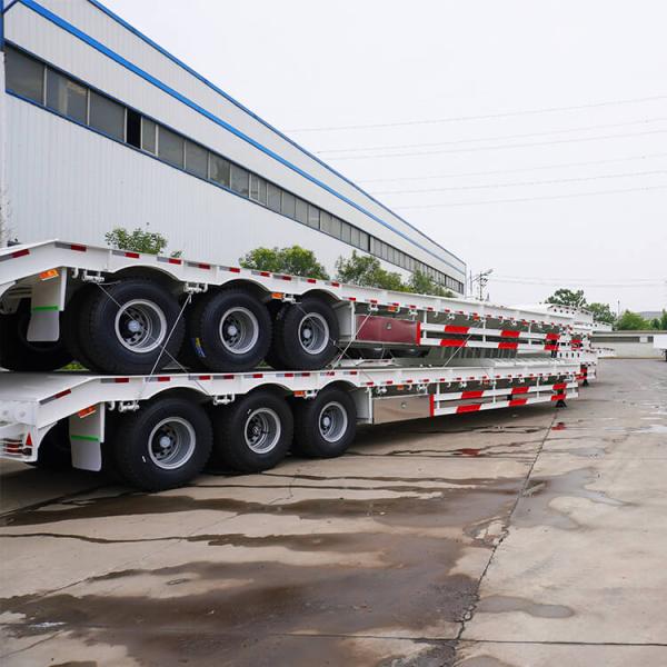 Customization 3 Axle Low Bed Trailer 60 Ton Low Bed Trailer 13m Length