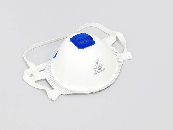 95% Filtration Cup Shaped 4 Ply EN149 FFP3 Face Mask With Valve