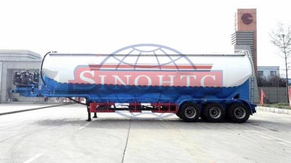 3 Axle Powder / Dry Bulk Tank Trailers , 50 000 Liters flour tanker semi trailer
