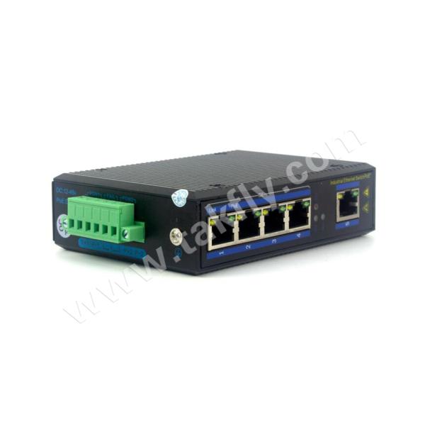 Industrial POE Switch 5-Port Gigabit DIN-Rail Mount IP40