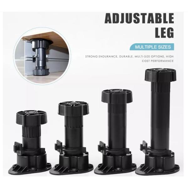 Modern Design Adjustable Plastic Kitchen Cabinet Leg for Leveling Table Plinth Foot