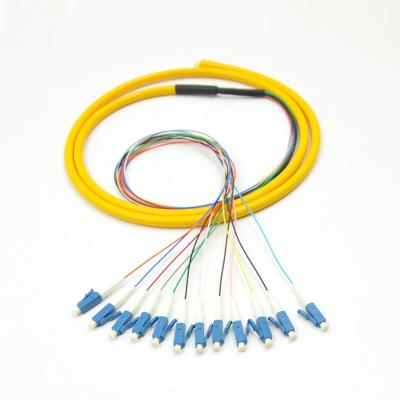 LC UPC 12 Core Bundled Optic Fiber Patch Cord